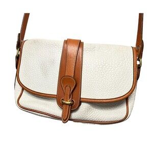 Dooney & Bourke White and Brown Crossbody Bag